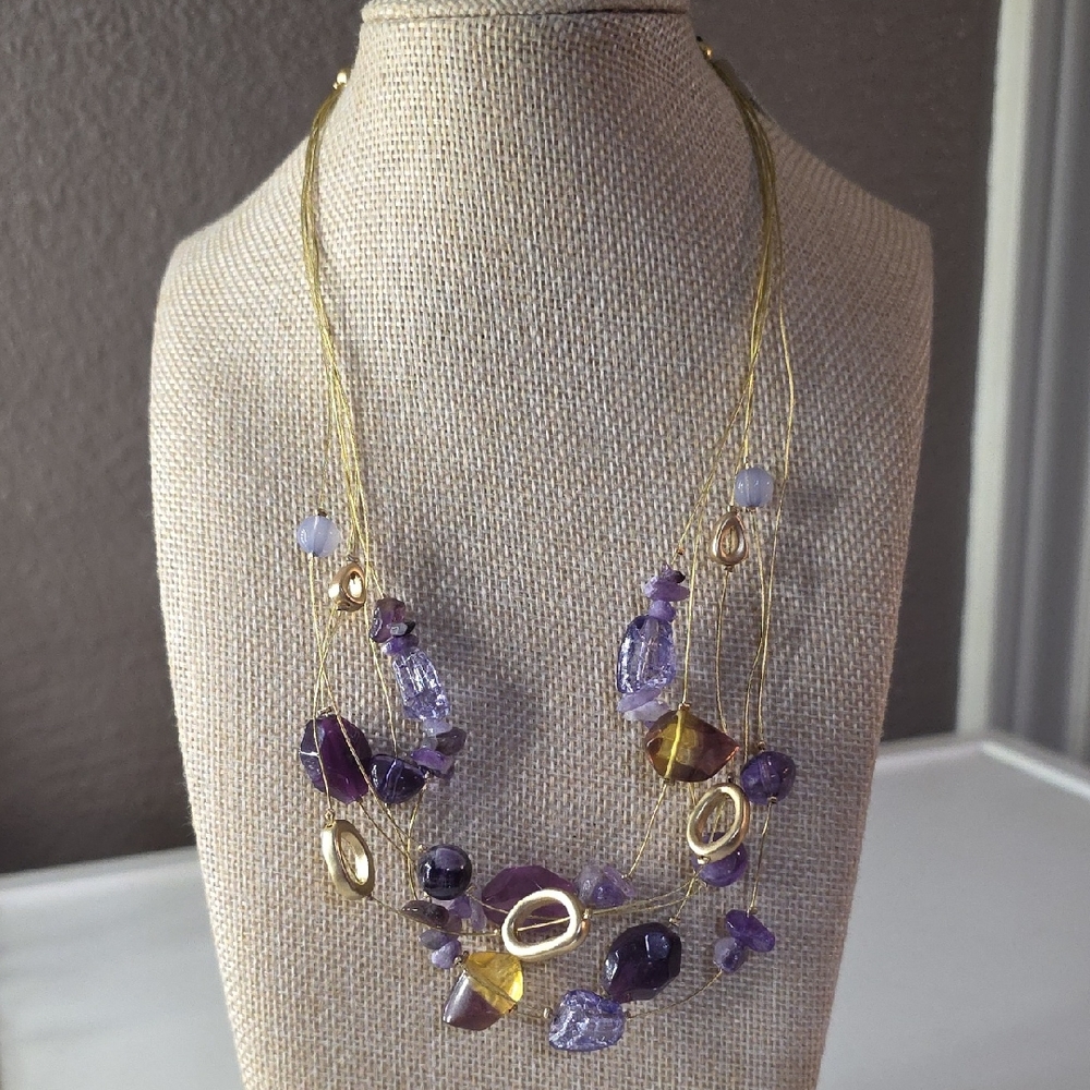 Chicos Multi-strand "Floating" Necklace NWT